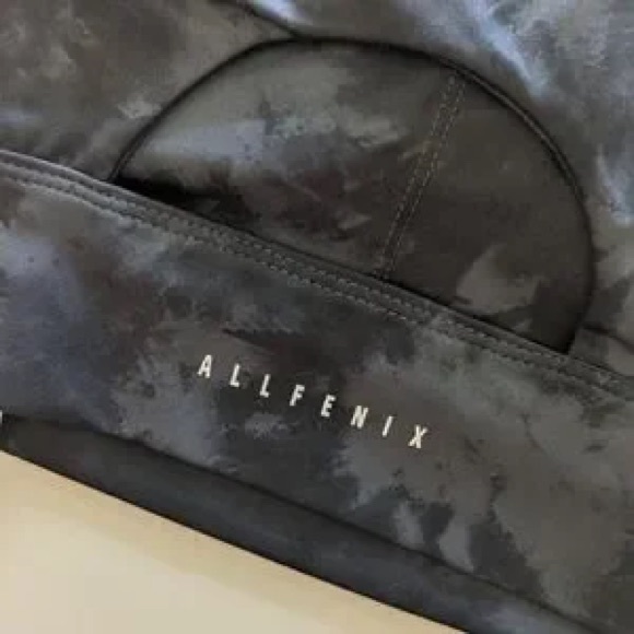 All Fenix Aryah Tie Dye Sports Bra in Charcoal and Black - Picture 2 of 3
